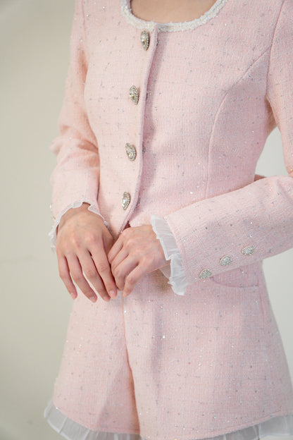 Charlotte Shorts Set Soft Pink
