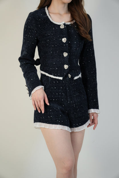 Charlotte Shorts Set Midnight Blue