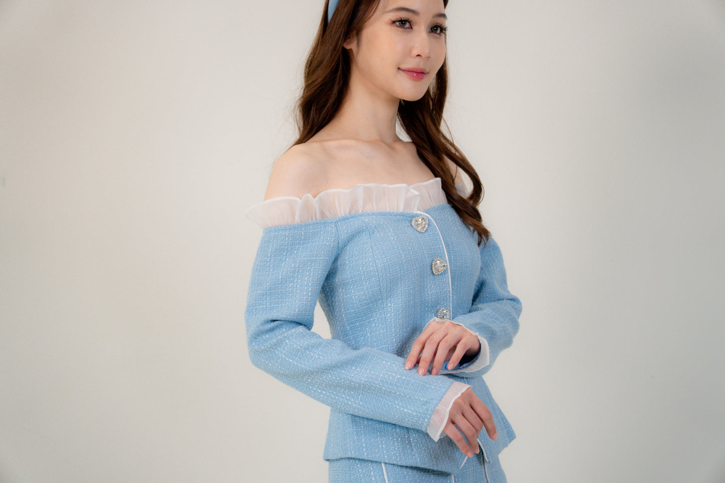 Elise Skirt Set Baby Blue
