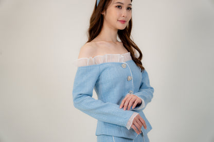 Elise Skirt Set Baby Blue