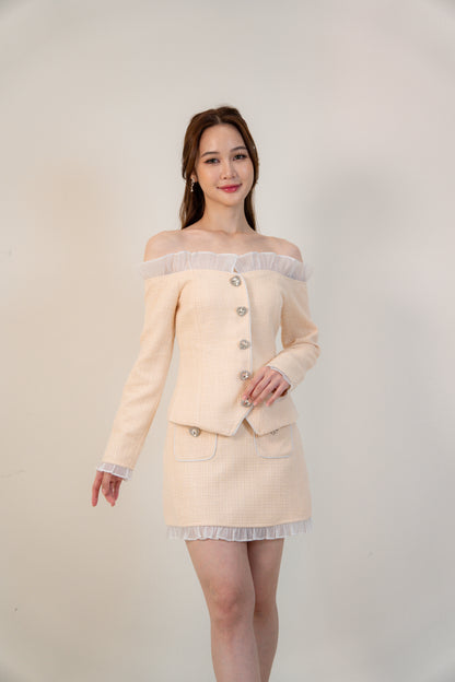 Elise Skirt Set Beige