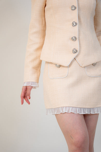 Elise Skirt Set Beige