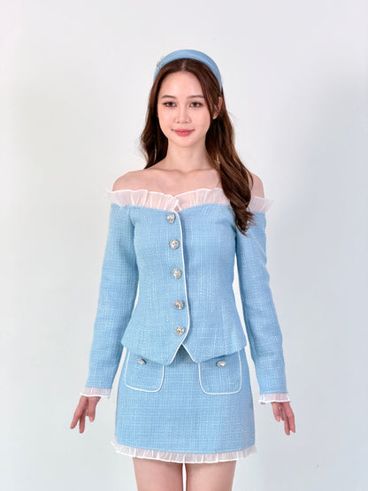 Elise Skirt Set Baby Blue