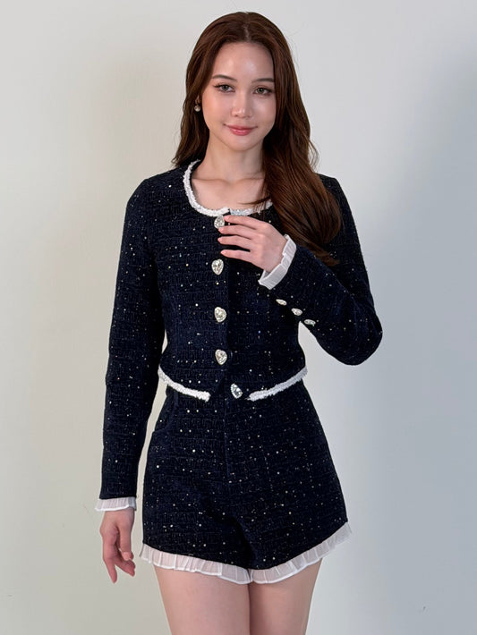Charlotte Shorts Set Midnight Blue