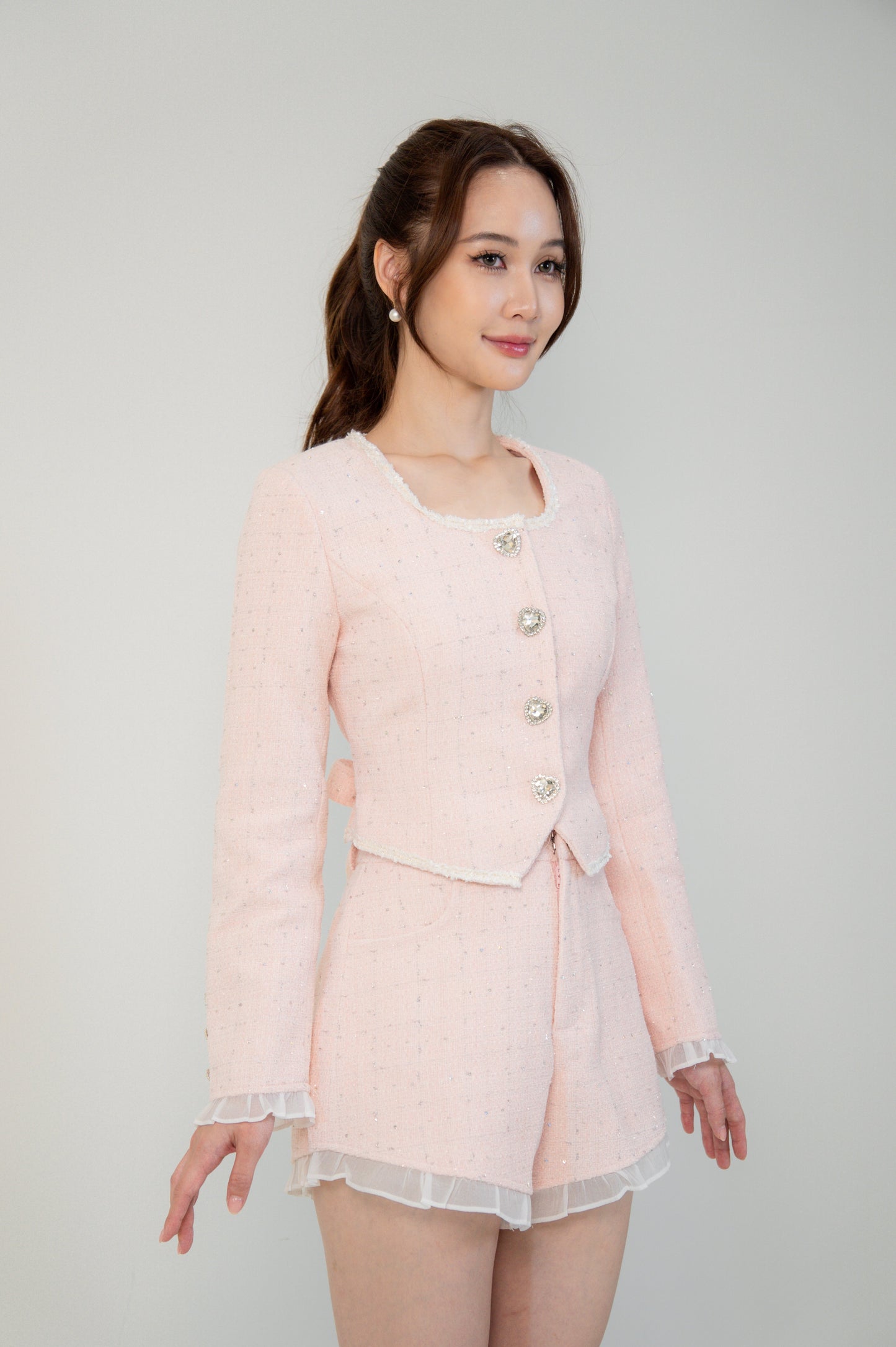 Charlotte Shorts Set Soft Pink
