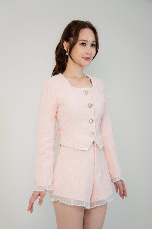 Charlotte Shorts Set Soft Pink